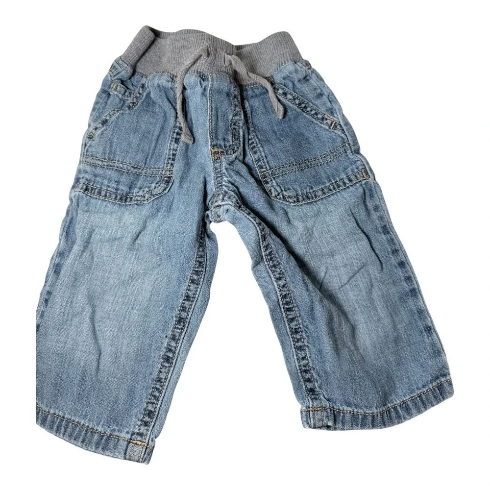 Carter's Baby Boy 9M Vest Pants‎ Jeans 6pc Lot Gray Black Blue Fox Glasses Print